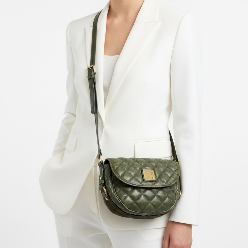 Francesco Biasia Quilted Leather Chanel time Crossbody Bag